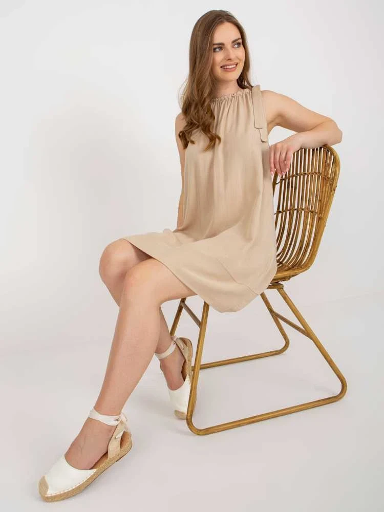 Och Bella Suknelė-TW-SK-BI-89923.29-smėlio spalvos