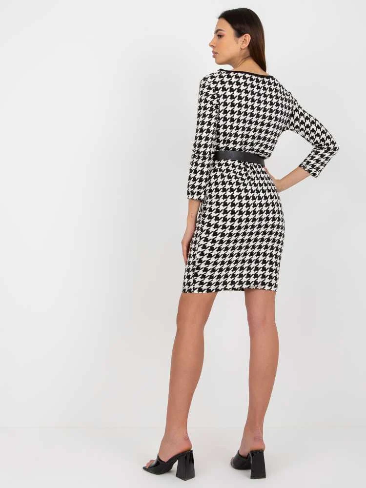 Och Bella Suknelė-TW-SK-BL-1007.32P-juoda ir balta