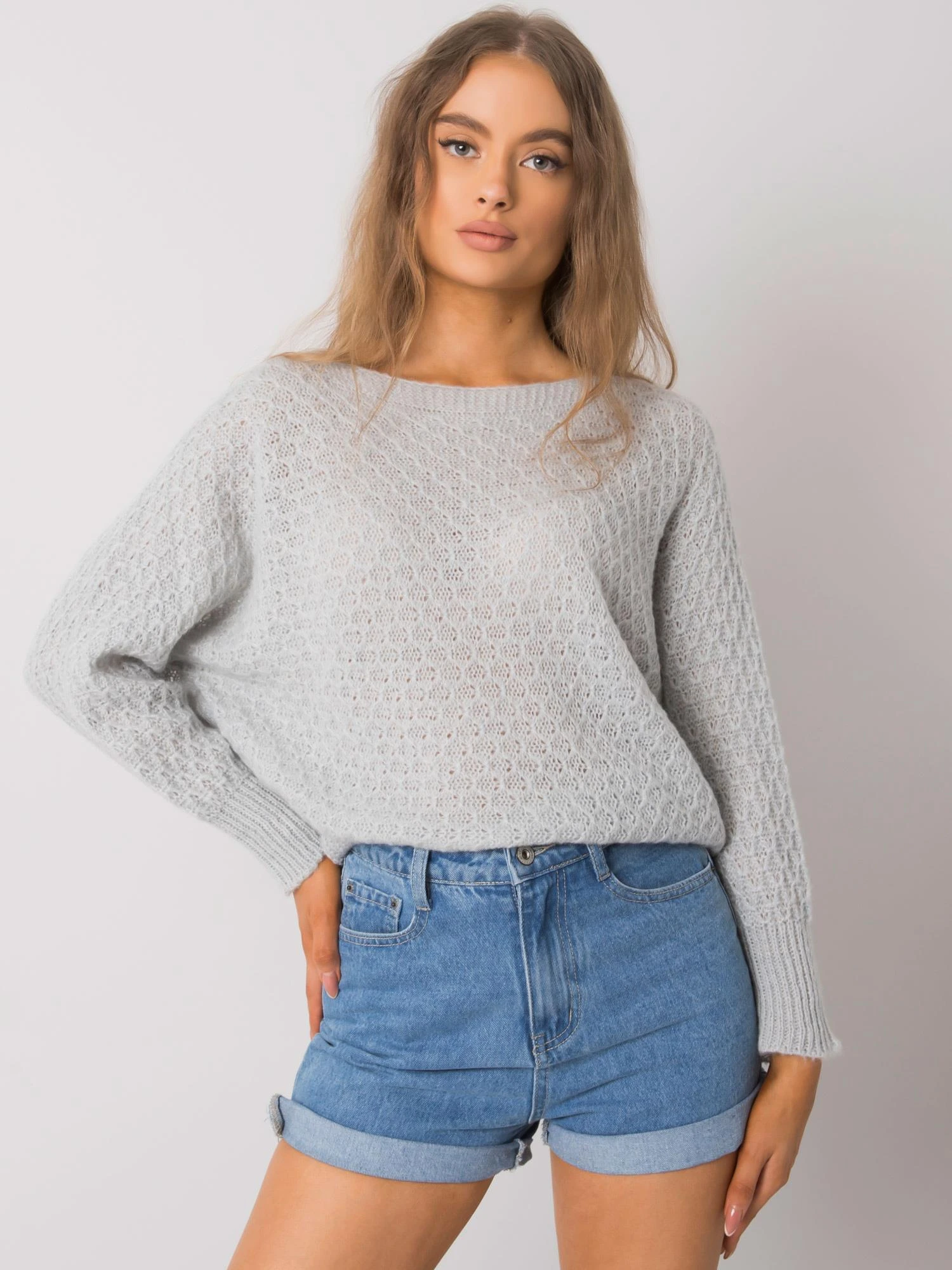 Och Bella Megztinis-TW-SW-BI-2269.25X pilkas