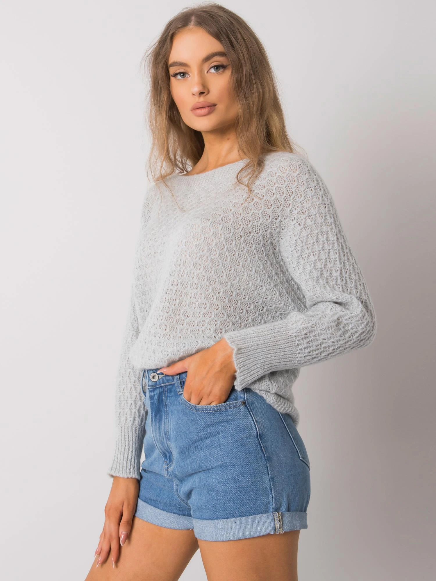Och Bella Megztinis-TW-SW-BI-2269.25X pilkas