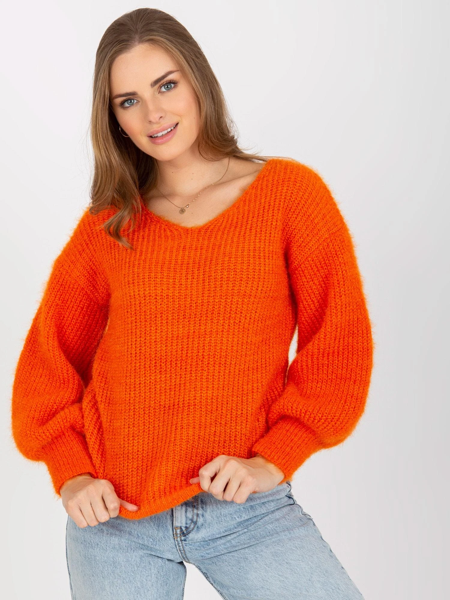 Och Bella Megztinis-TW-SW-BI-9029.84-oranžinė
