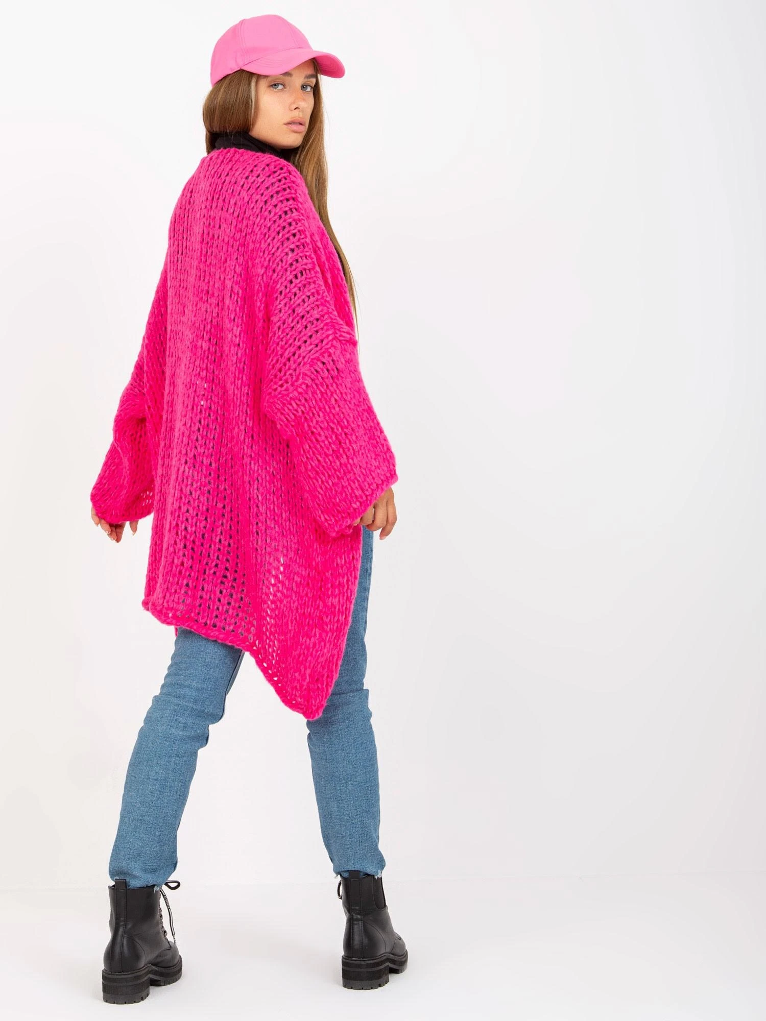 Och Bella Megztinis-TW-SW-BI-M2202.29X-fluo rožinis