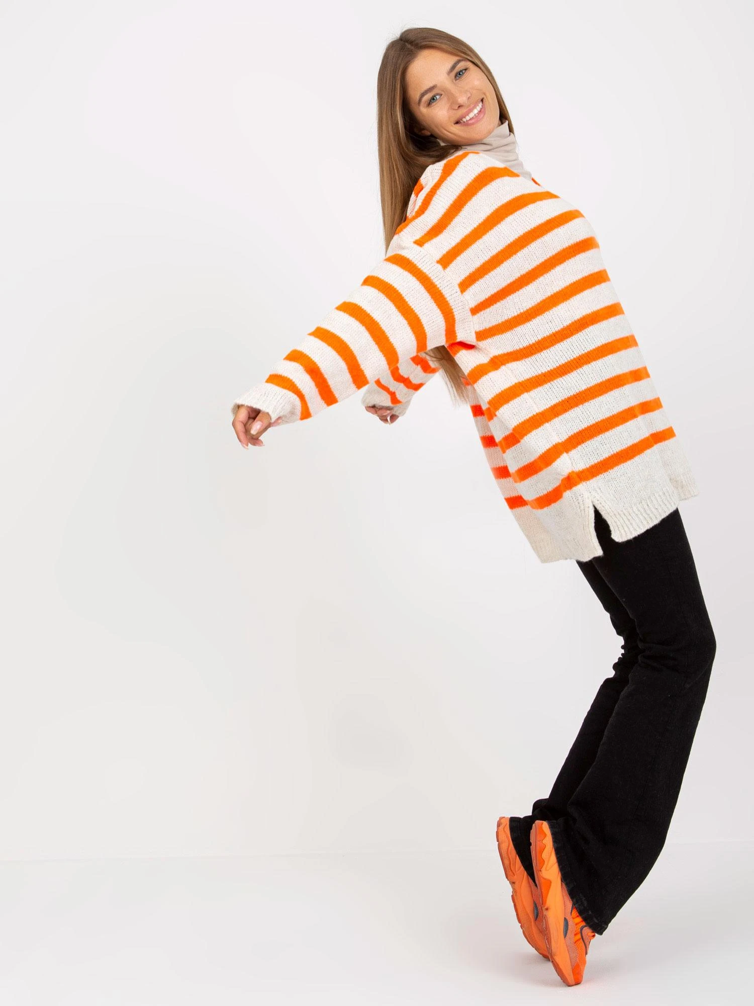 Och Bella Megztinis-TW-SW-BI-M59.25-oranžinė