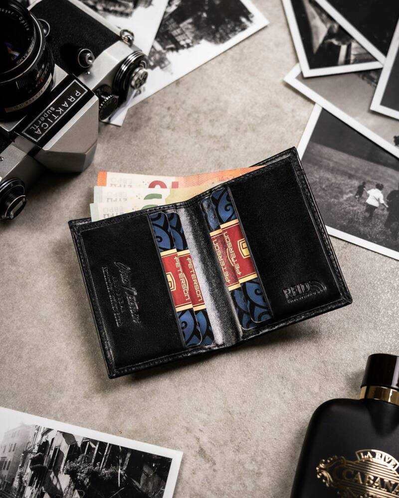 Odinė piniginė + dėklas + raktų pakabukas PETERSON PTN SET3-N992L-VT