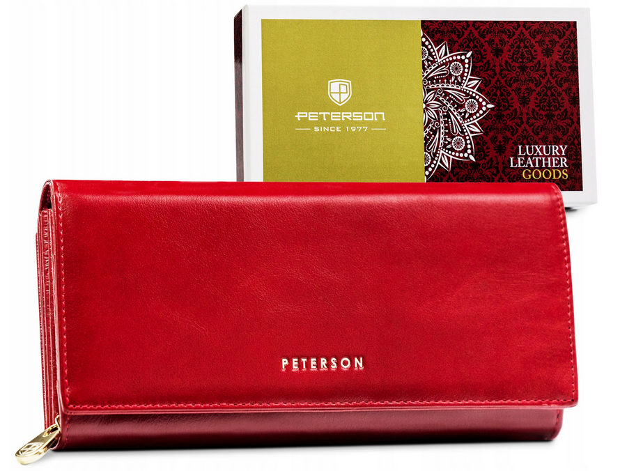 Odinė piniginė RFID PETERSON PTN 42100-SGN