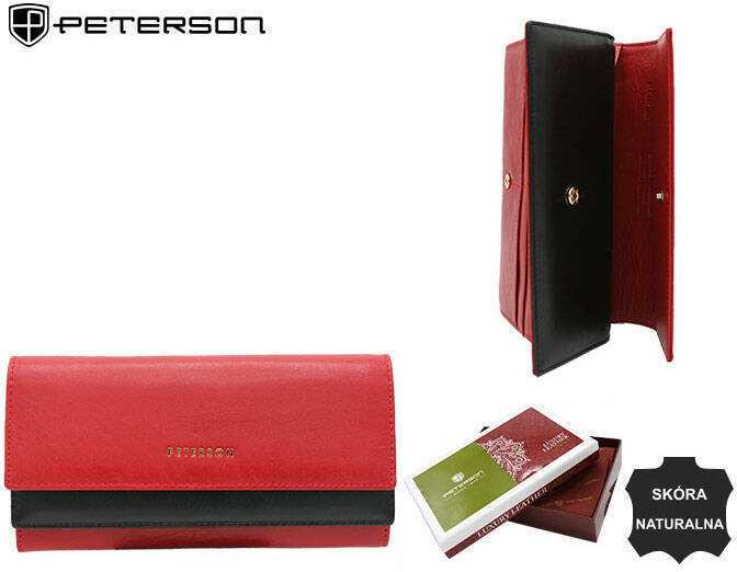 Odinė piniginė RFID PETERSON PTN 421028-SGN