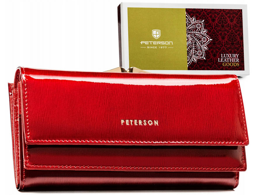 Odinė piniginė RFID PETERSON PTN 421028-SH