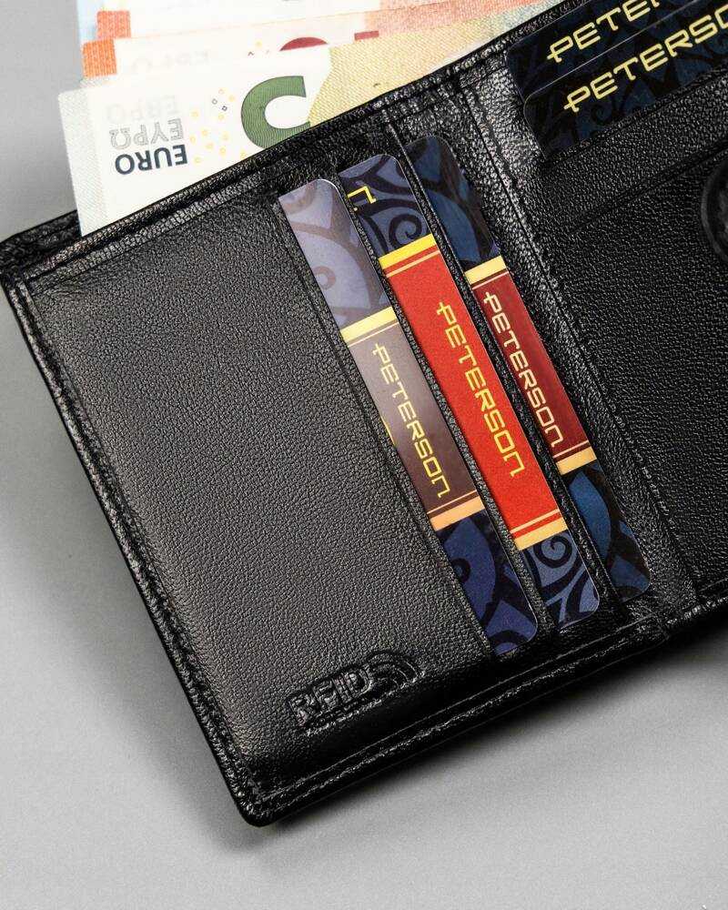Odinė piniginė RFID PETERSON PTN RD-46-GCL