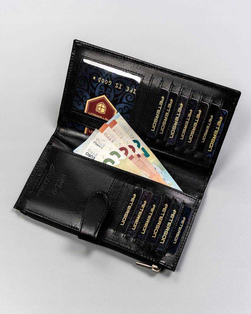 Odinė piniginė RFID PETERSON PTN RD-49-GCL