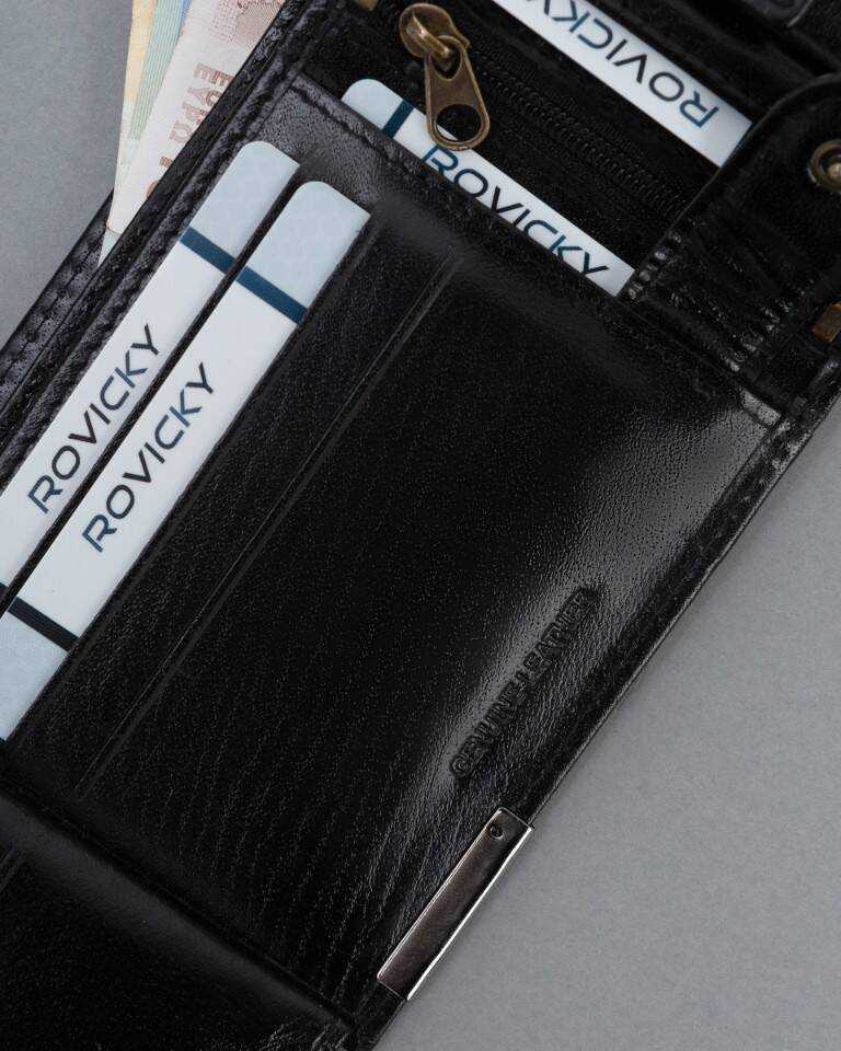 Odinė piniginė RFID RONALDO RM-02-BCF-BP