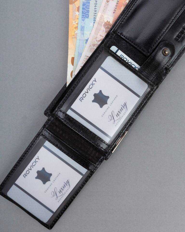 Odinė piniginė RFID RONALDO RM-05-BCF-BP