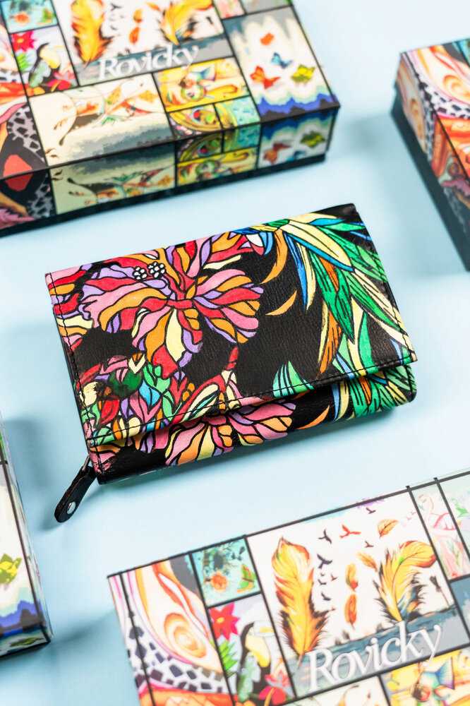 Odinė piniginė RFID ROVICKY R-N0493-ART