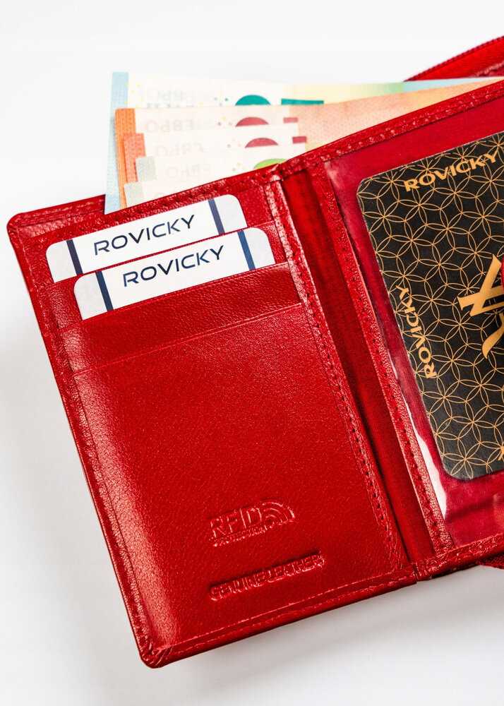 Odinė piniginė RFID ROVICKY R-RD41-GCL