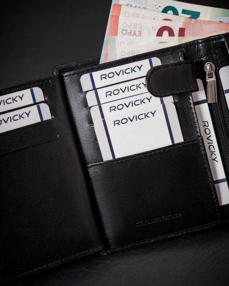 Odinė piniginė RFID ROVICKY RV-7680272-IL-BCA-44
