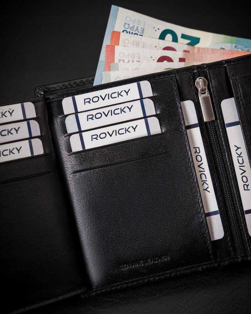 Odinė piniginė RFID ROVICKY RV-7680277-L-BCA