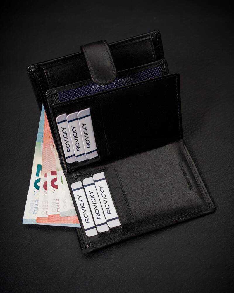 Odinė piniginė RFID ROVICKY RV-7680278-5-L-BCA-4