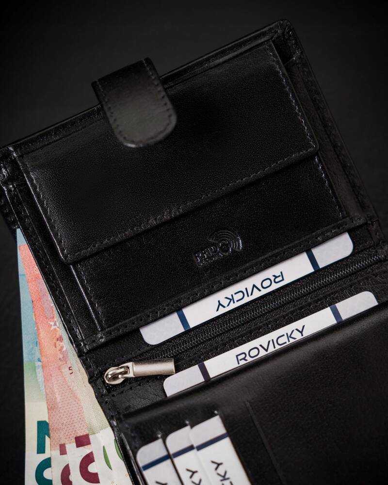 Odinė piniginė RFID ROVICKY RV-7680278-5-L-BCA-4