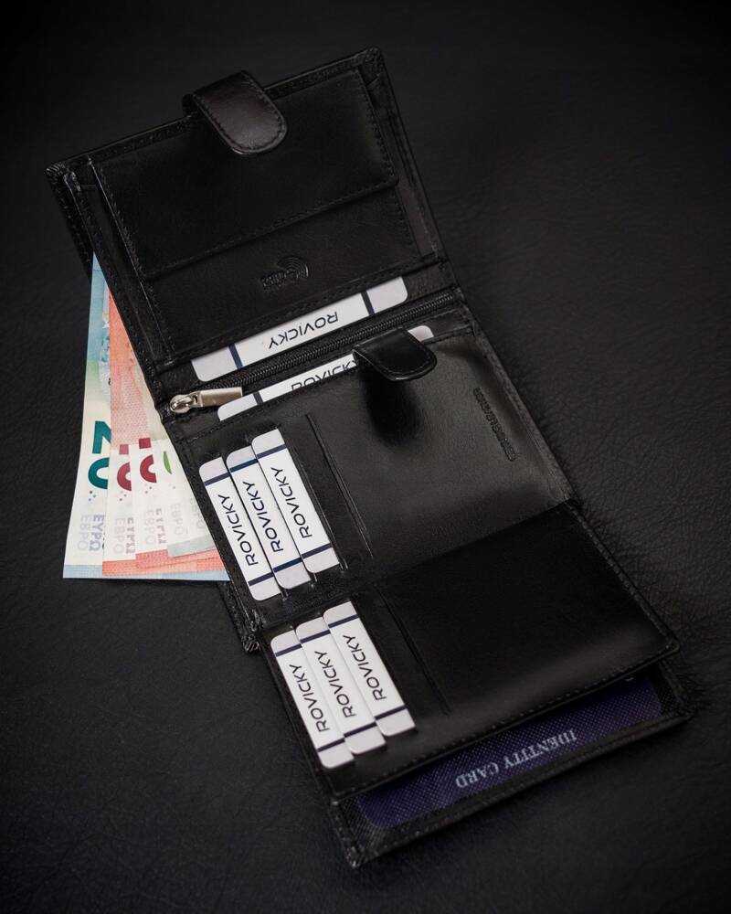 Odinė piniginė RFID ROVICKY RV-7680278-IL-L-BCA-