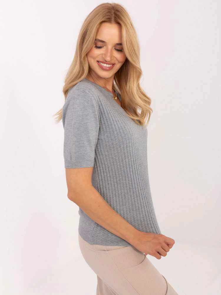 P-M Sweter-PM-SW-PM-5053.39-pilka