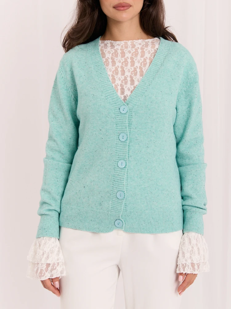 P-M Sweter-PM-SW-PM-5321.88-mietowy