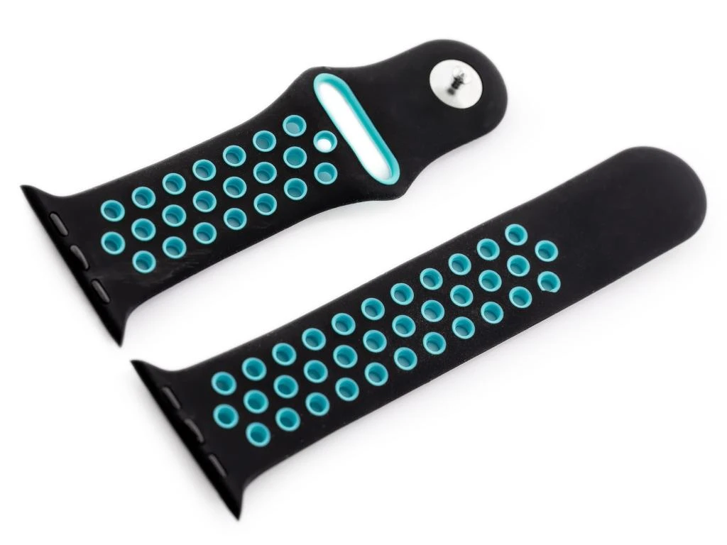 Pacific Apple Watch apyrankė U24 – juoda/turkio – 42/44mm