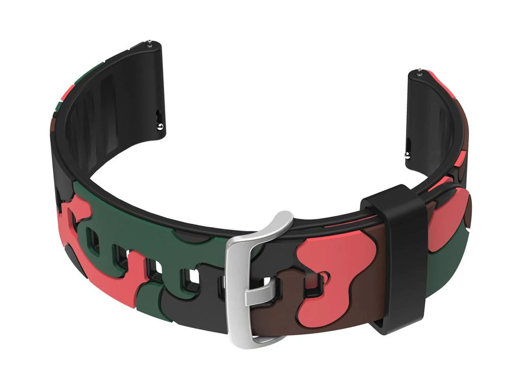 Pacific Guminė laikrodžio apyrankė U13 - juoda/oranžinė-camo - 22mm