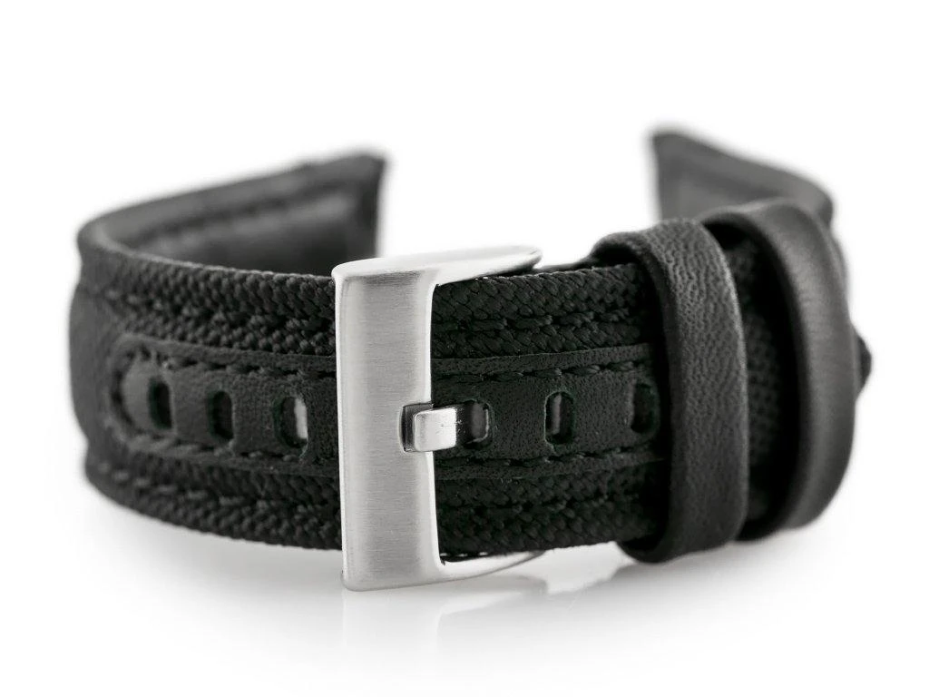 Laikrodis Pacific Odinė laikrodžio apyrankė W34 - PREMIUM - juoda/juoda - 26mm