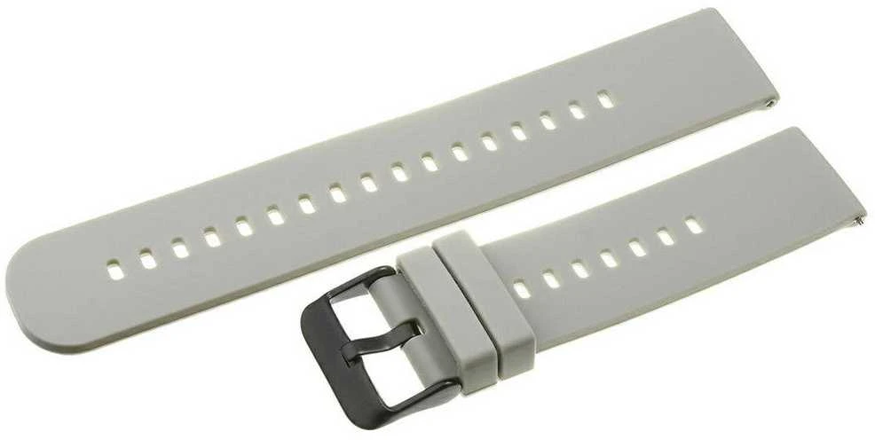 Pacific U27 rubber watch strap - light pilka/juodas - 18mm