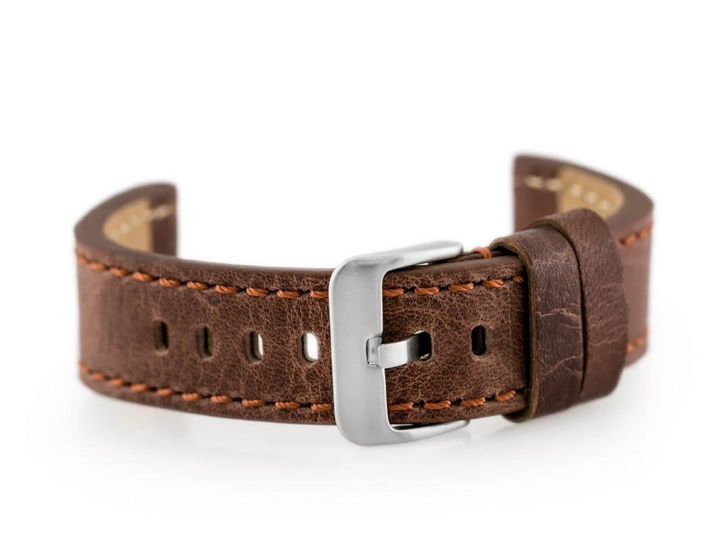 Pacific Odinė laikrodžio apyrankė W48 - PREMIUM - tamsiai ruda II - 20mm