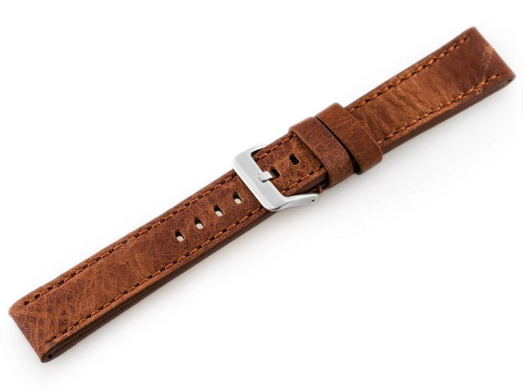 Pacific Odinė laikrodžio apyrankė W48 - PREMIUM - tamsiai ruda I - 24mm