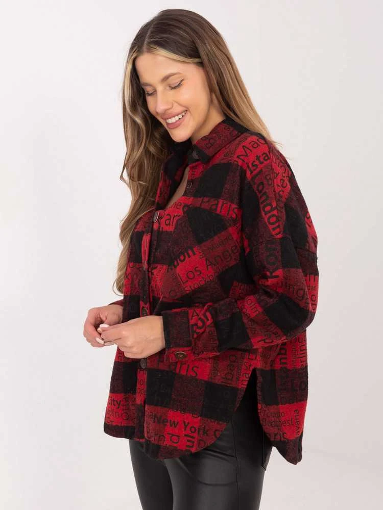 Patiskha Marškiniai-DN-KS-3990.95P-juoda ir raudona