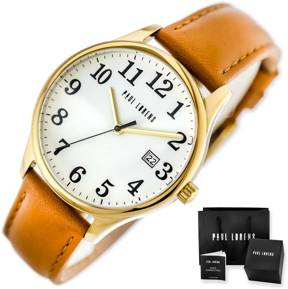 PAUL LORENS MALE WATCH - PL20016A-4B2 (zg380d) + BOX