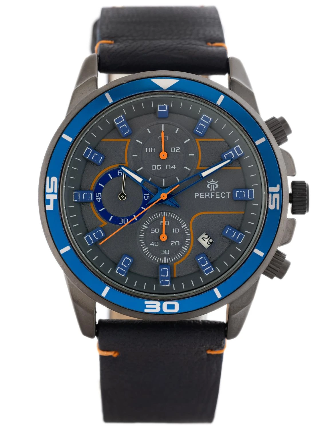 Laikrodis vyrams PERFECT CH02L - CHRONOGRAF (zp351j) + dėžutė