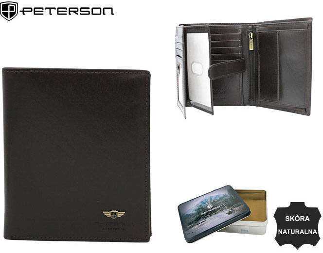 Peterson Portfel męski skórzany PTN 22307-VT Juodas