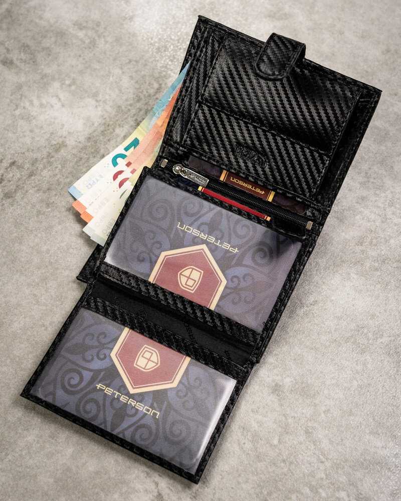 Peterson Portfel + Pakabutis skórzany PTN PK5-N4L-6853 Juodas