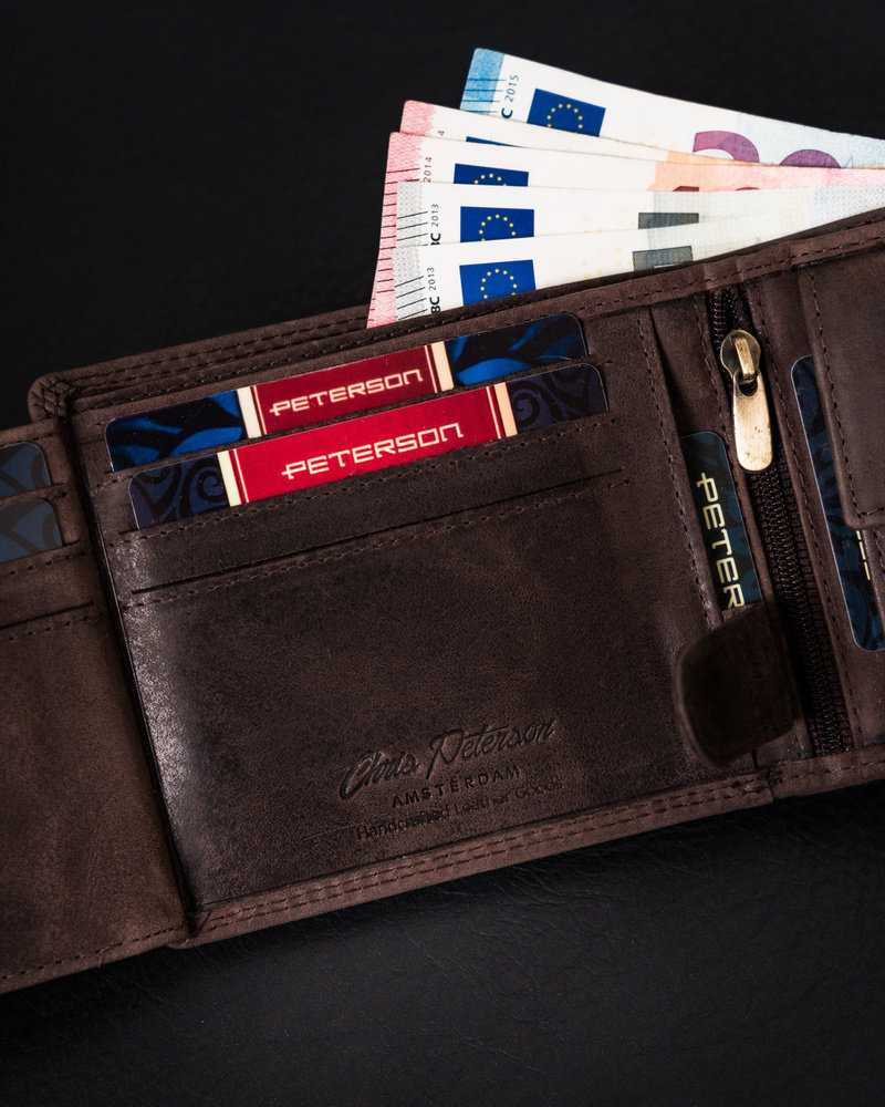 Peterson portfelis PTN N992-CHM-M Brown
