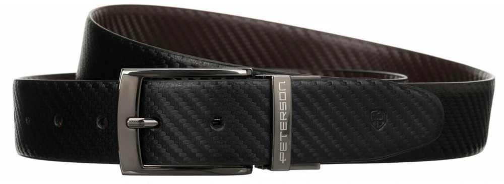 Diržas vyrams Peterson PTN RB35 PUF Juodas-BROWN