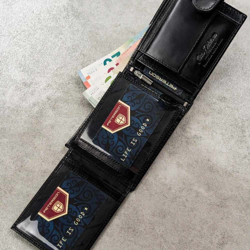 Piniginės ir diržo rinkinys vyrams Peterson PTN SET N992L-NGV-BW