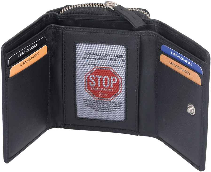 Piniginė moterims LEMONDO 384-70-01 RFID - Juoda