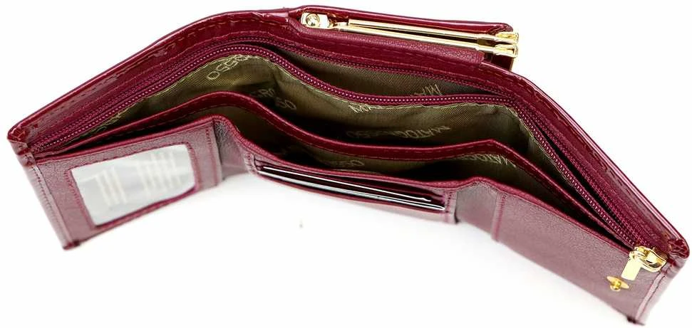 Natūralios odos moteriška piniginė Mato Grosso 0579-57 RFID – bordo