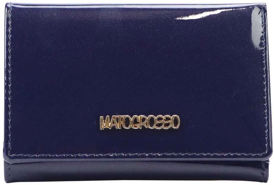 Natūralios lakuotos odos moteriška piniginė Mato Grosso 0900-32 RFID – tamsiai mėlyna
