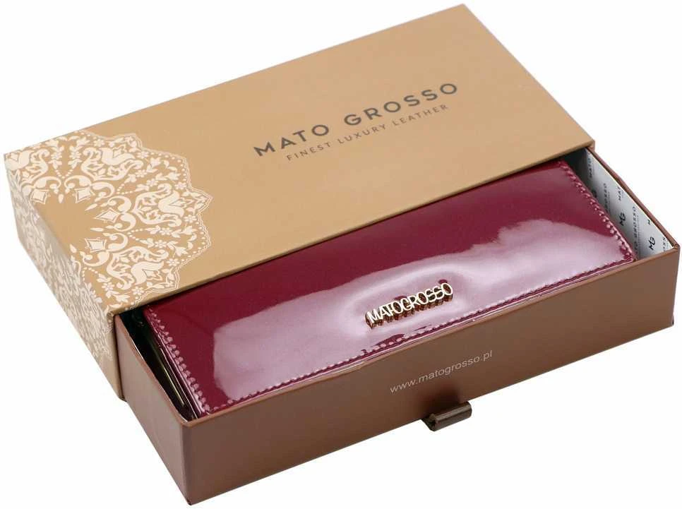 Natūralios odos moteriška piniginė Mato Grosso 0946-57 RFID – bordo