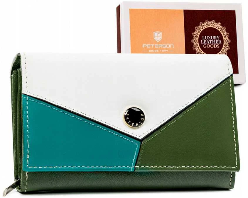 Rožinė natūralios odos moteriška piniginė Peterson PTN RD-21-GCL-Y
