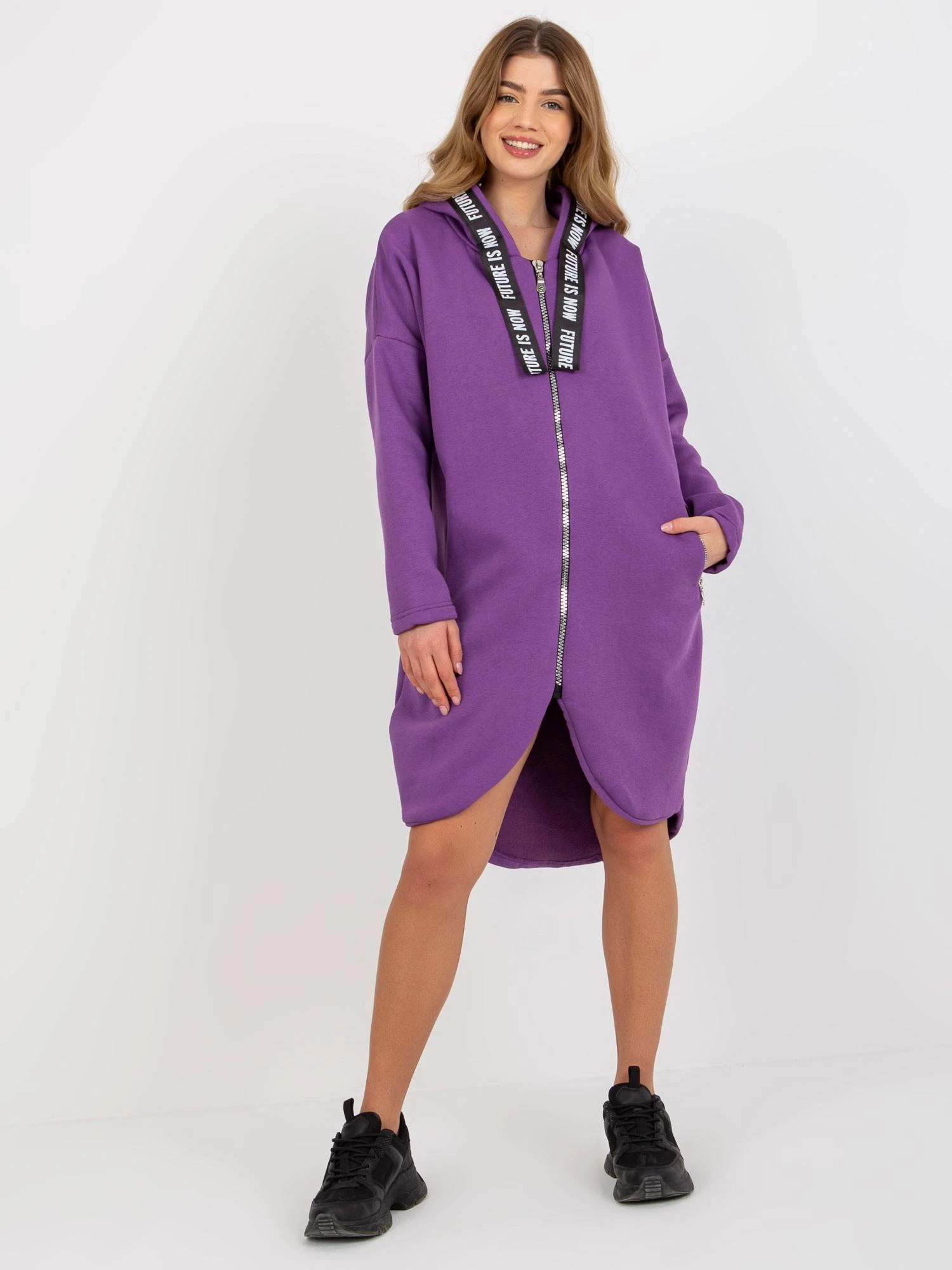 Relevance Megztinis-RV-BL-6683.00P-tamsiai violetinis