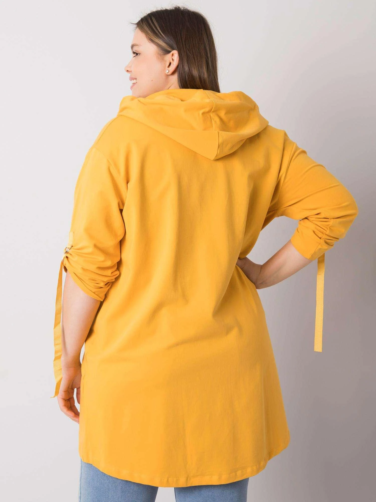 Relevance Megztinis-RV-BL-6795.84-tamsiai geltonas