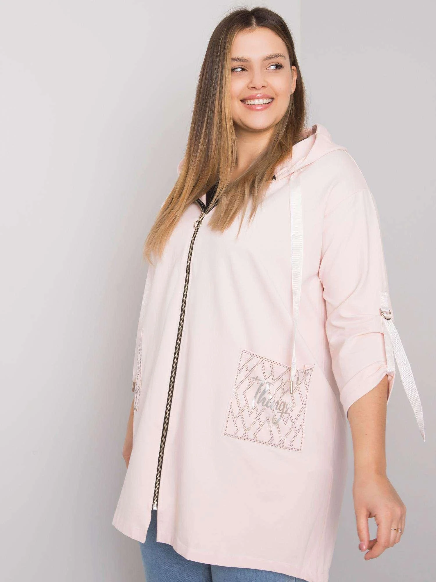 Relevance Megztinis-RV-BL-6795.84-šviesiai rožinis
