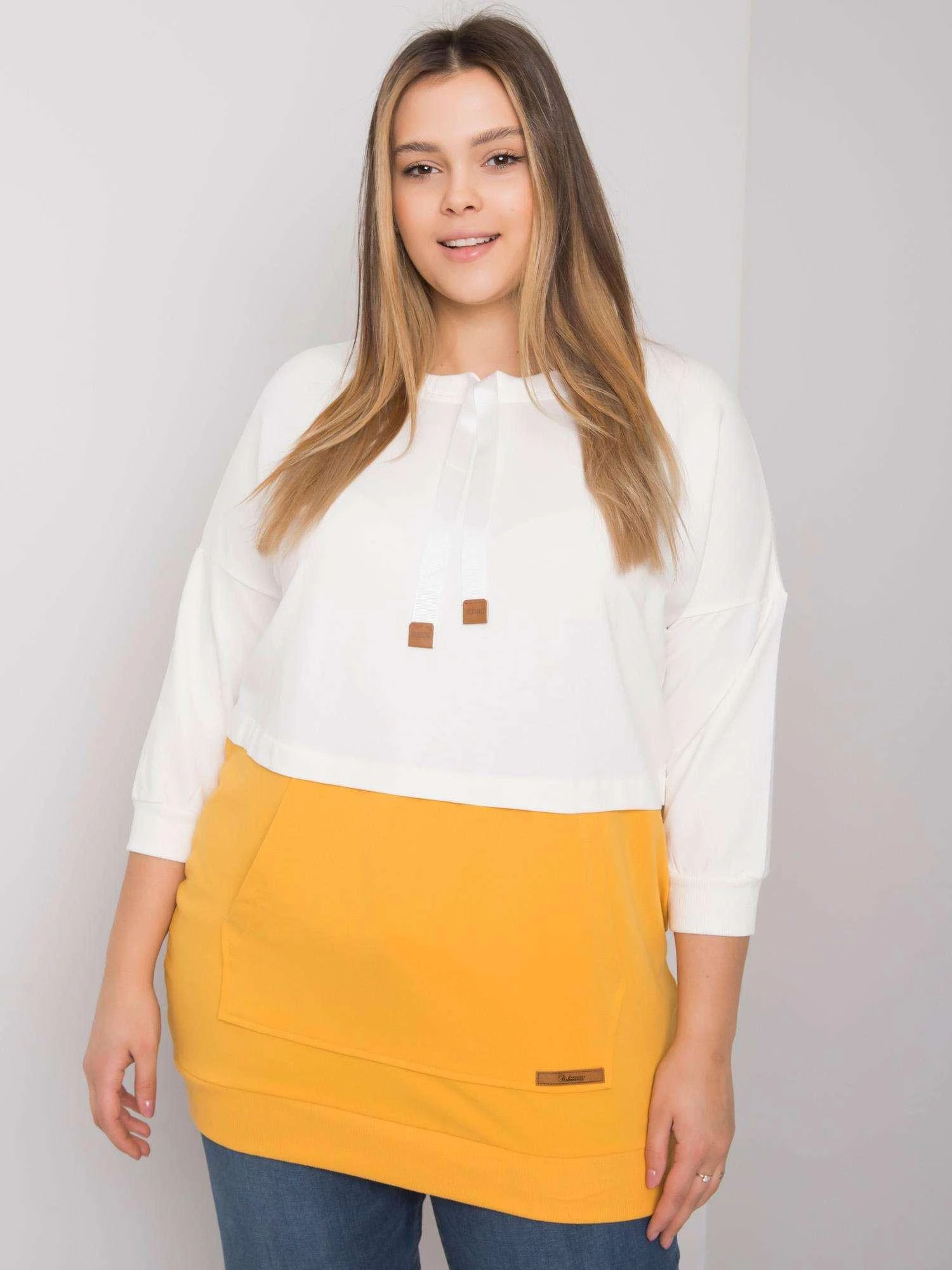 Relevance Megztinis-RV-BL-6845.51P-baltas-geltonas