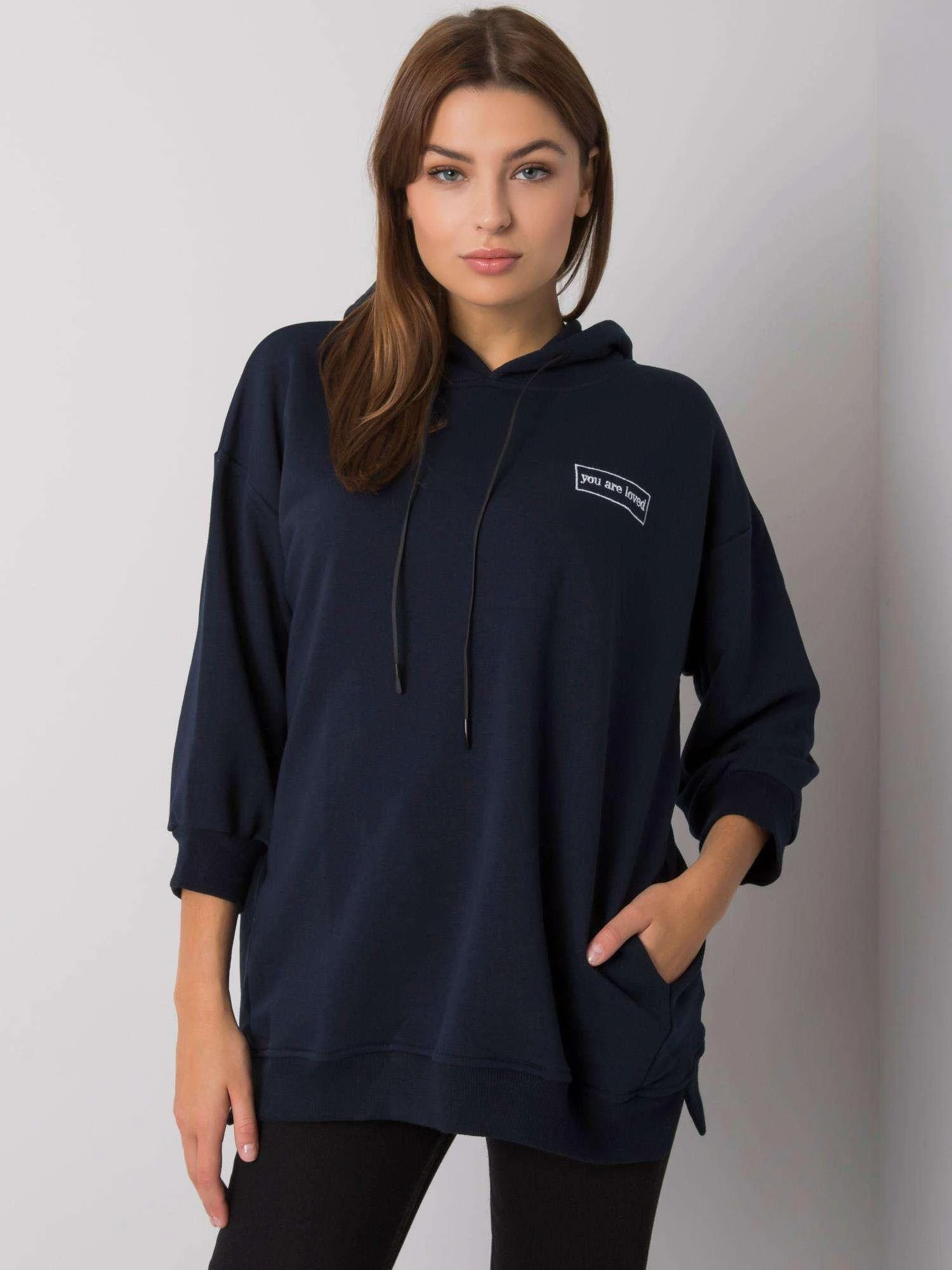Relevance Megztinis-RV-BL-6935.18P-tamsiai mėlynas