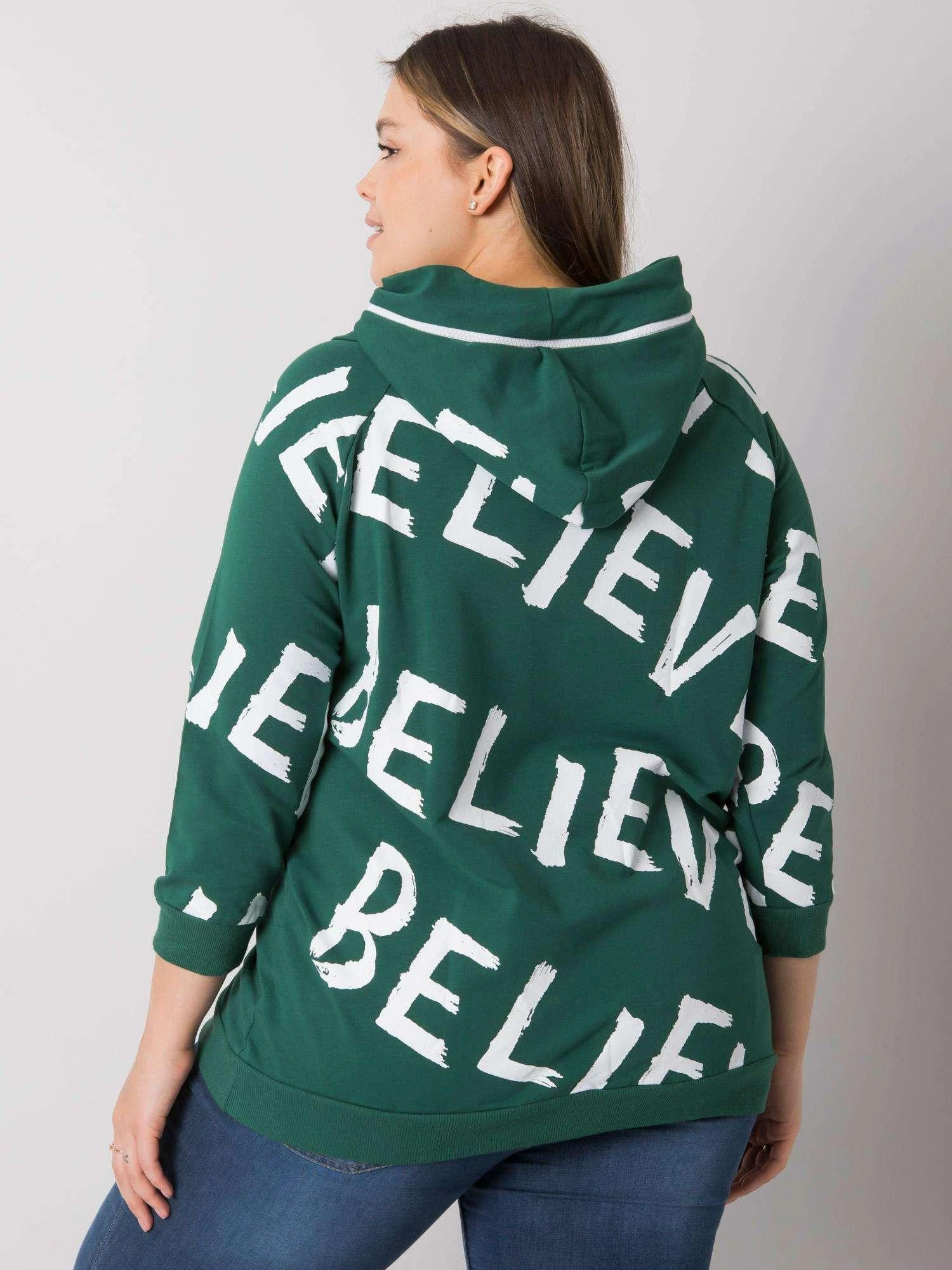 Relevance Megztinis-RV-BL-7034.77P-tamsiai žalias