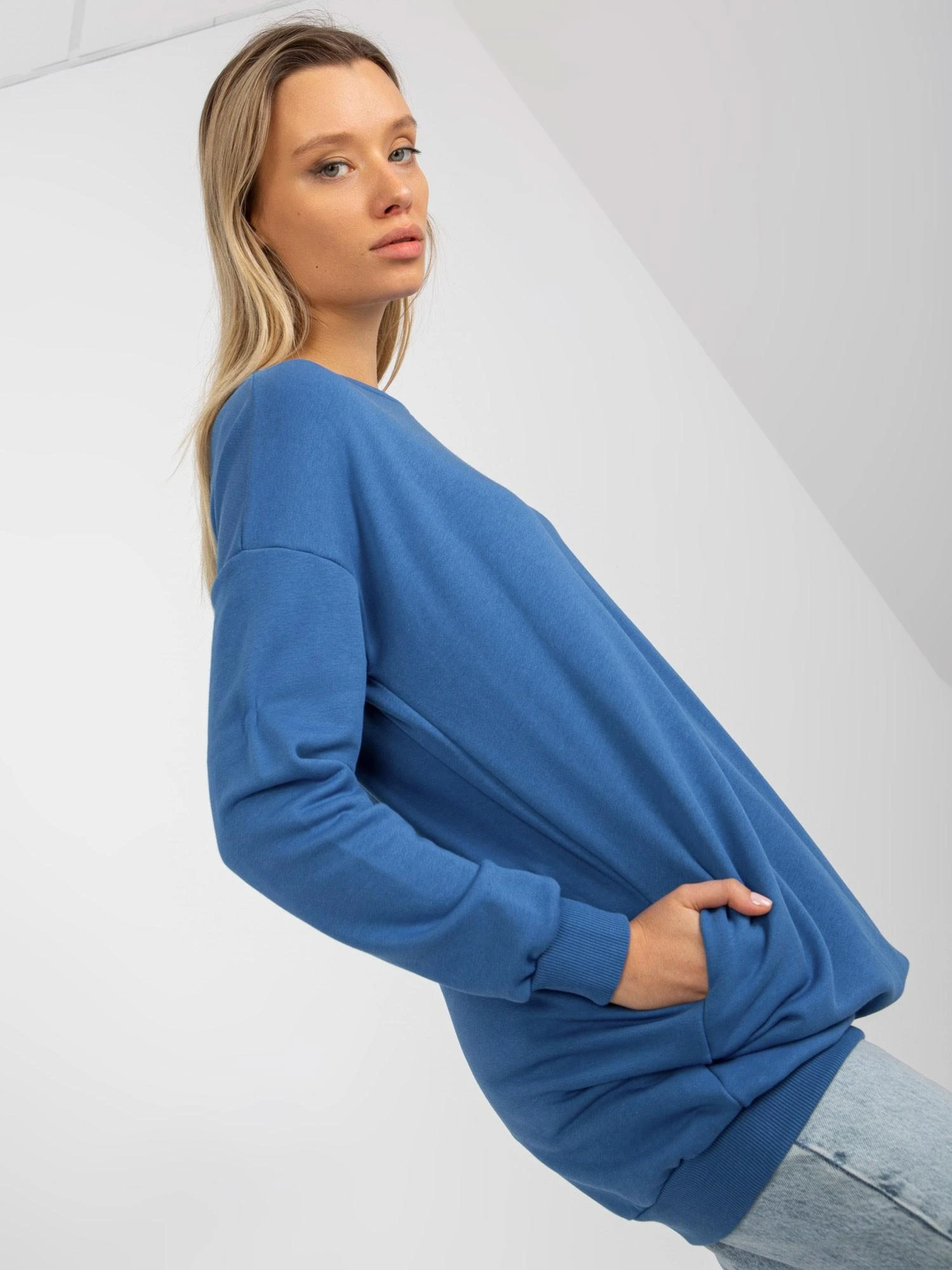 Relevance Megztinis-RV-BL-8310.60-tamsiai mėlynas